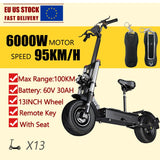 13inch Tire Fast Speed 100km/h Power Motor Scooter Long Range Easy Folding