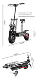 60V 5600W Dual Drive Electric Scooter 80km/h Foldable with Seat