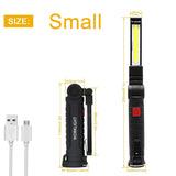 LED Tactical Flashlight USB Rechargeable Torch Waterproof Magnetic