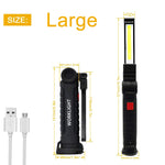 LED Tactical Flashlight USB Rechargeable Torch Waterproof Magnetic