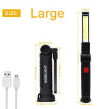 LED Tactical Flashlight USB Rechargeable Torch Waterproof Magnetic