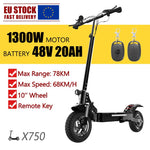 13inch Tire Fast Speed 100km/h Power Motor Scooter Long Range Easy Folding