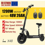 13inch Tire Fast Speed 100km/h Power Motor Scooter Long Range Easy Folding