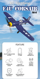 One-key Aerobatic RC Airplane RC Plane with 2.4Ghz 4CH Remote Control