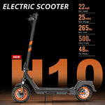 Electric Scooters 10 Inch Smart Skateboard 500W Motor 35 KM/H Max Speed Shock Absorption Folded E-Scooter