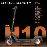 Electric Scooters 10 Inch Smart Skateboard 500W Motor 35 KM/H Max Speed Shock Absorption Folded E-Scooter