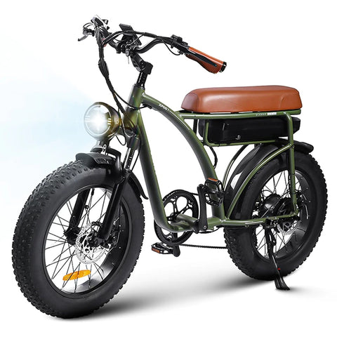 20 Inch 4.0 Fat Tire Moped Bicycle 1000W Brushless Motor 48V 13AH Lithium Battery