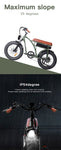 20 Inch 4.0 Fat Tire Moped Bicycle 1000W Brushless Motor 48V 13AH Lithium Battery