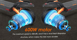 600W Super Motor Up To 50KM/H Off Road Tires Electric Scooter 48V 15AH Disc Brakes