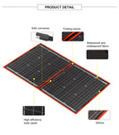 18V 80W 100W 200W Portable Solar Panel With 12V Controller