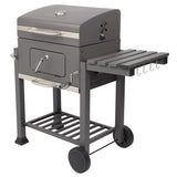 Square Charcoal Trolley Barrel Barbecue Grill - activityasset