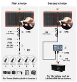 18V 80W 100W 200W Portable Solar Panel With 12V Controller