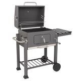 Square Charcoal Trolley Barrel Barbecue Grill - activityasset