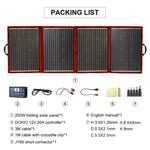 18V 80W 100W 200W Portable Solar Panel With 12V Controller