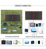 18V 80W 100W 200W Portable Solar Panel With 12V Controller