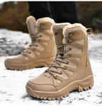 Leather Combat Boots for Men and Women Military Snow Boots