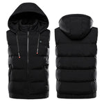 9 Areas Heated Hooded Vest Waterproof