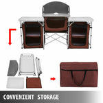 Foldable Outdoor Kitchen Table With Storage - activityasset