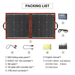 18V 80W 100W 200W Portable Solar Panel With 12V Controller