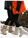 Leather Combat Boots for Men and Women Military Snow Boots