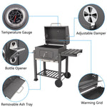 Square Charcoal Trolley Barrel Barbecue Grill - activityasset