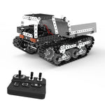 RC Tracked Dump Truck DIY Stainless Steel Assemble Forklift Bulldozer Crane Vehicle Metal RC Car Model Kid