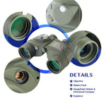 10X50 High Power Binoculars with Rangefinder Compass