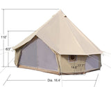 Waterproof Cotton Canvas Bell Tent with Stove Jacket