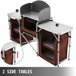 Foldable Outdoor Kitchen Table With Storage - activityasset