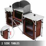 Foldable Outdoor Kitchen Table With Storage - activityasset