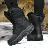 Leather Combat Boots for Men and Women Military Snow Boots