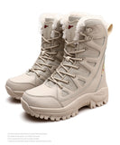 Leather Combat Boots for Men and Women Military Snow Boots