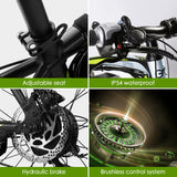 Electric Mountain Bike with Dual 500W Motors 31.1MPH 43.5 Miles Commuter Bicycle 48V 17.5Ah Battery MAX 50 km/h