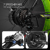 Electric Mountain Bike with Dual 500W Motors 31.1MPH 43.5 Miles Commuter Bicycle 48V 17.5Ah Battery MAX 50 km/h