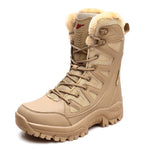 Leather Combat Boots for Men and Women Military Snow Boots