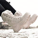 Leather Combat Boots for Men and Women Military Snow Boots