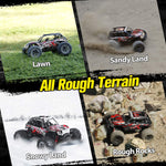 4WD IPX4 Waterproof RC Monster Truck Rock Crawler with Headlights