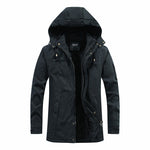 Thick Warm Parka Fur Coat Male Vintage Military Windbreaker