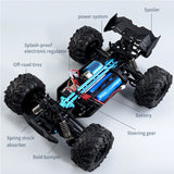 Off-Road Climbing 4WD With LED Headlight Rock Crawler 50km/h High-Speed Drift Remote Control