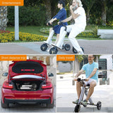 Foldable Electric Scooter Mini Tricycle, with Reverse Function and Screen Display