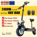 6000W Power Motor Electric Scooter 100km/h High Speed 13 inch Off Road Tire with Seat 30AH Strong Battery