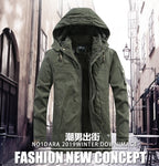 Thick Warm Parka Fur Coat Male Vintage Military Windbreaker