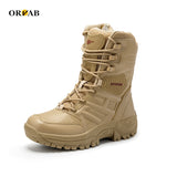 PLUS SIZE 39-47 US Military Boots Men Leather Combat Boots