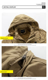 Winter Parka Men Fleece Thick Warm Hooded Military Jacket