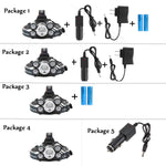 Powerful LED Headlight headlamp 5LED Head Lamp 8000 lumens