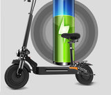 Dual Motor Electric Scooter with Seat 100KM Long Range  60KM/H High-Speed 10-Inch Pneumatic Tires Foldable