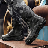 High-Quality Leather Military Combat Boots