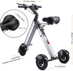 Foldable Electric Scooter Mini Tricycle, with Reverse Function and Screen Display