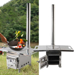 Portable Stainless Steel Wood Stove Double-walled With Heating and Cooking Capability