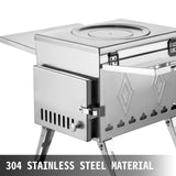 Tent Wood Stove Stainless Steel W/Folding Pipe